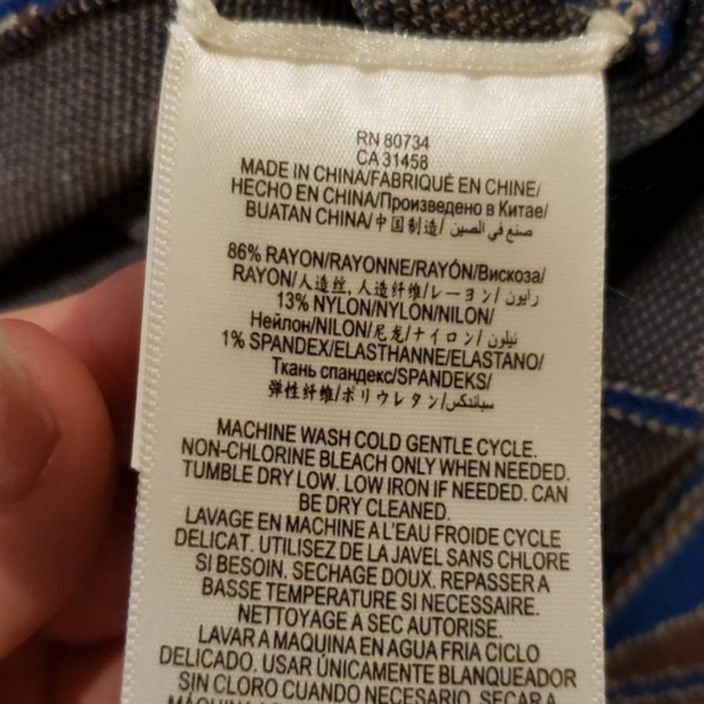 BCBGMaxAzria Blue Bodycon Sheath Dress Geometric XS - Picture 5 of 5